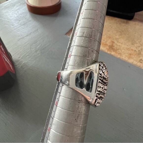 Chelsea Taylor 925 Sterling Silver Crystal Ring Size 7 - Picture 8 of 9